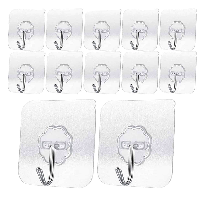 Heavy Duty Adhesive Hooks 14 Pack