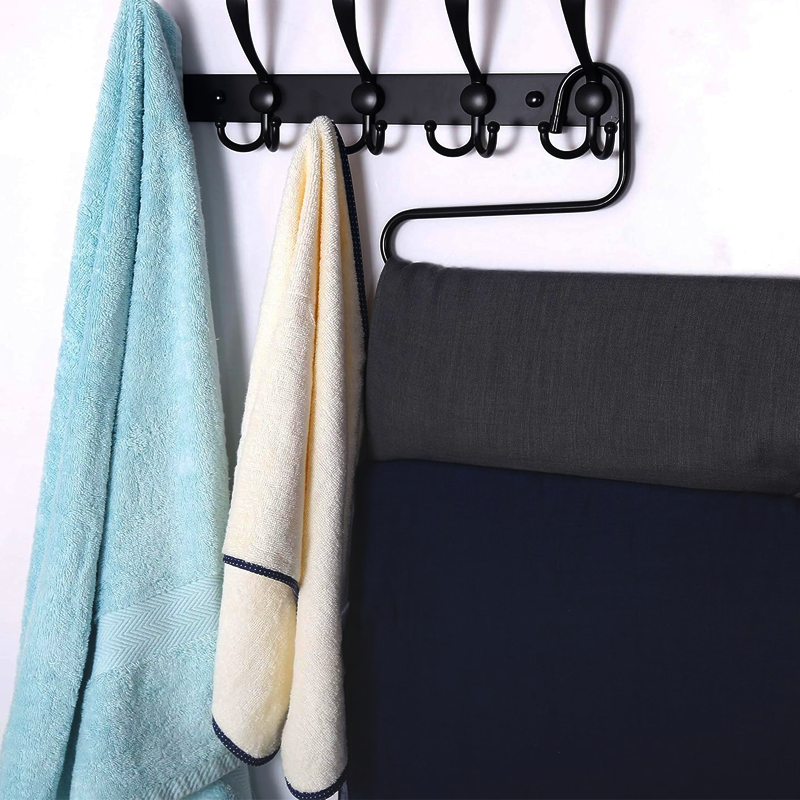 Wall Mounted Coat Rack 5 Tri Hooks 2 Pack - Image 3