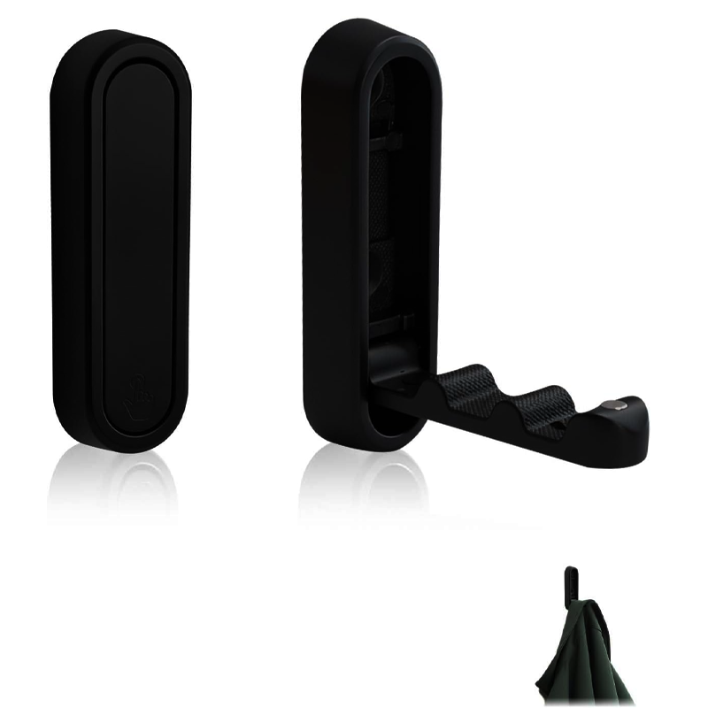 Heavy Duty Folding Wall Hooks 2 Pack Black
