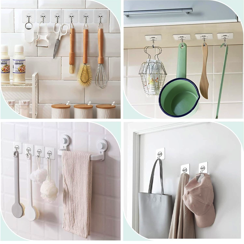 Clear Removable Adhesive Window Hooks 10 Pack - Image 3