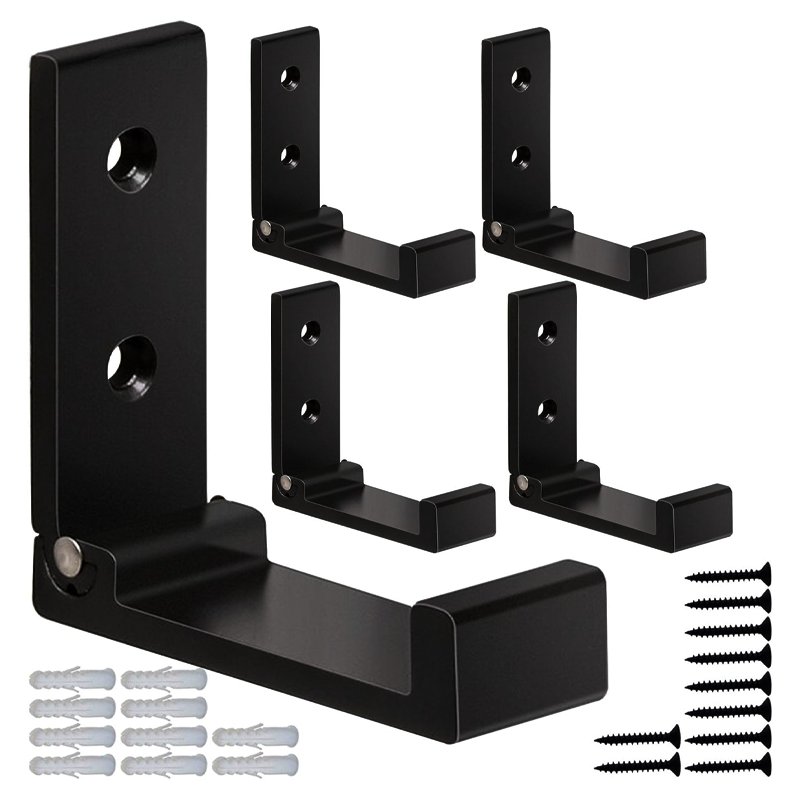 Folding Coat Hooks 5 Pack Aluminum